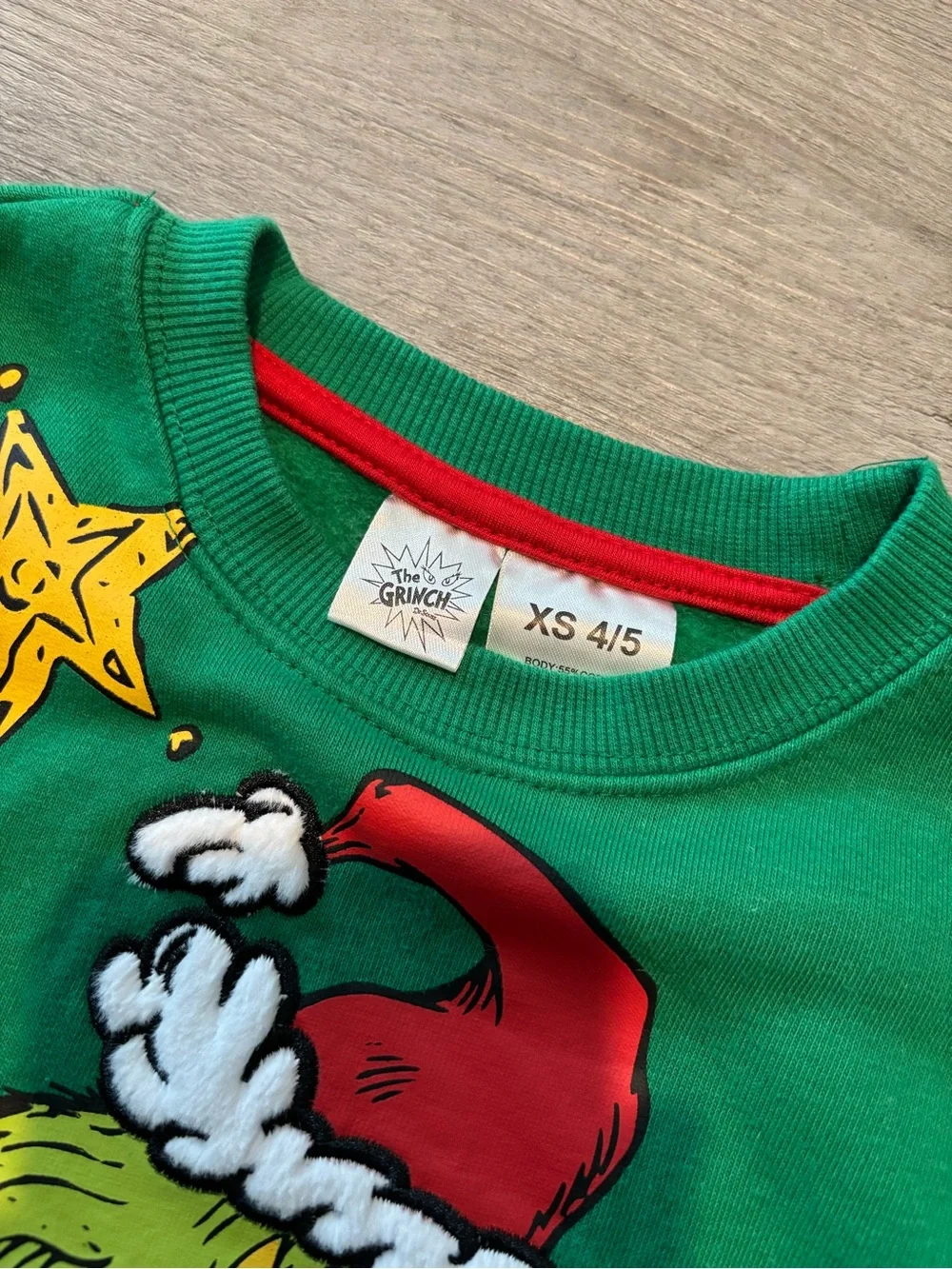 New The Grinch Green Christmas tree Sweatshirt - Kids size 4/5 XS